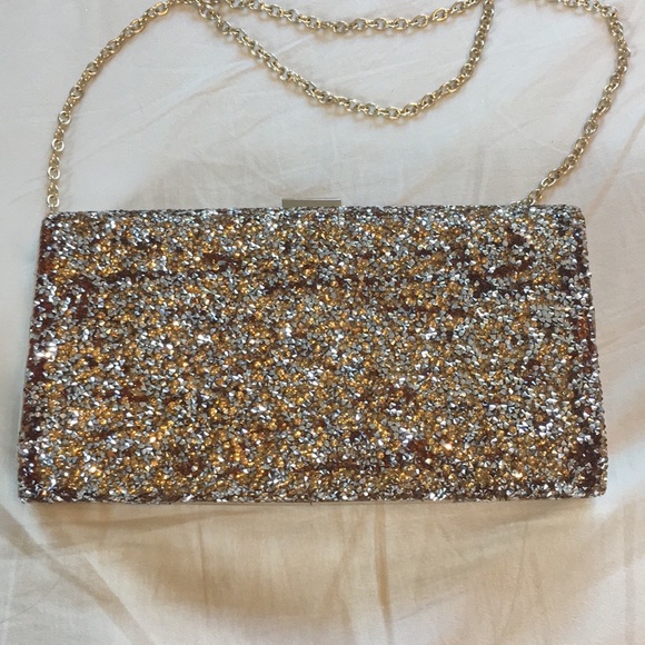 Aldo Gold Sparkly Rhinestone Encrusted Clutch - Picture 3 of 11
